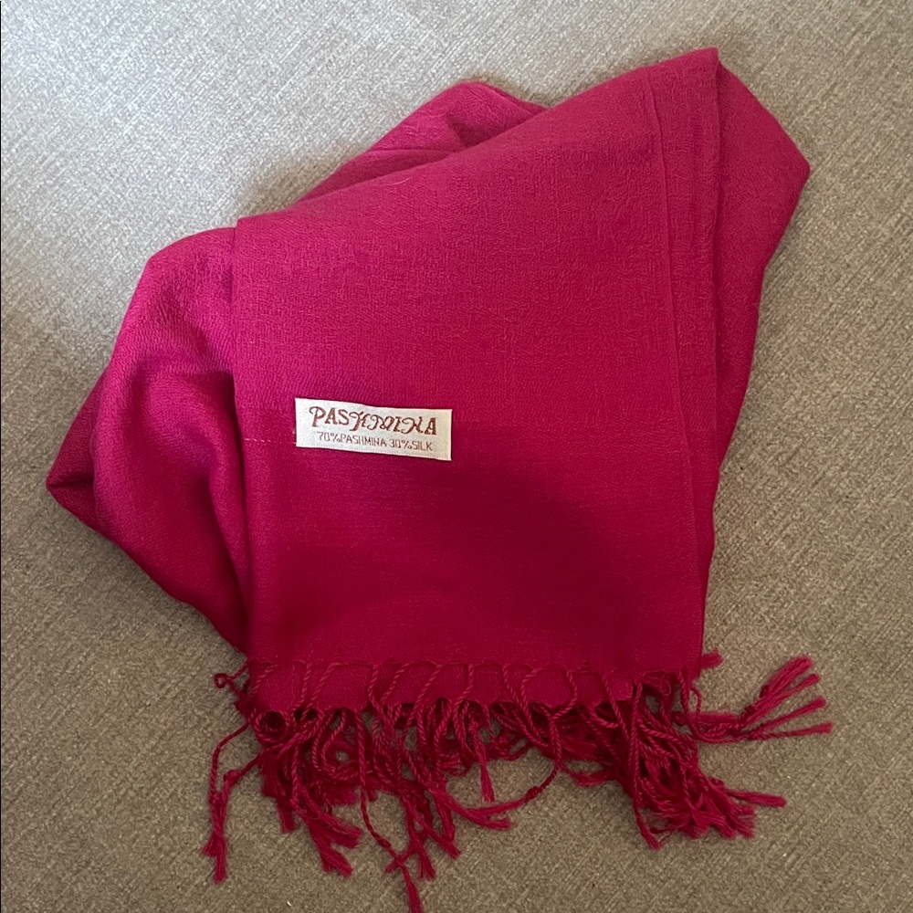 Pashmina/Silk Vibrant pink Scarf